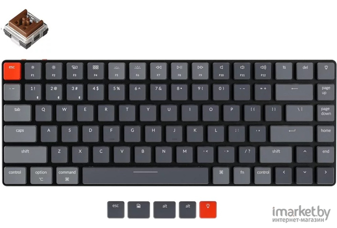 Беспроводная клавиатура Keychron K3 Grey (RGB, Hot-Swap, Keychron Optical Brown Switch)