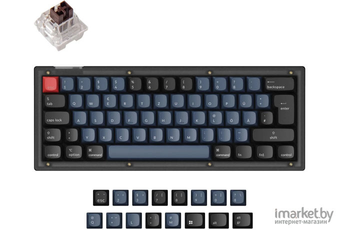 Клавиатура Keychron V4 Black, RGB, Hot-Swap, Keychron K pro Brown Switch (V4-A3-RU)