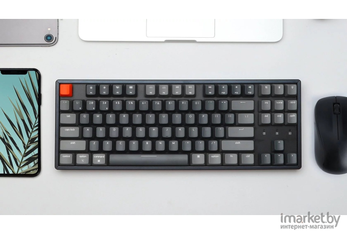 Беспроводная клавиатура Keychron K8 Grey (White Led, Hot-Swap, Gateron G pro Red Switch)