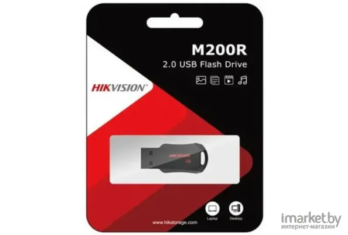 USB Flash-накопитель Hikvision 64Gb HS-USB-M200R/64G USB2.0 черный