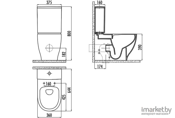 Унитаз-компакт Creavit Mare SET0032.002