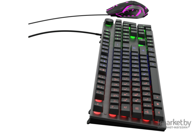 Комплект клавиатура + мышь Oklick GMNG 500GMK черный (черный)