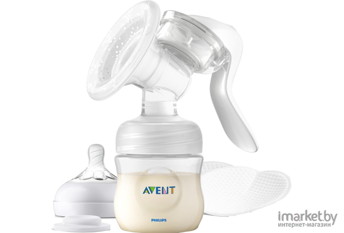 Молокоотсос ручной Philips AVENT Natural Motion с бутылочкой (SCF430/10)