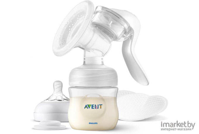 Молокоотсос ручной Philips AVENT Natural Motion с контейнерами для хранения грудного молока (SCF430/13)