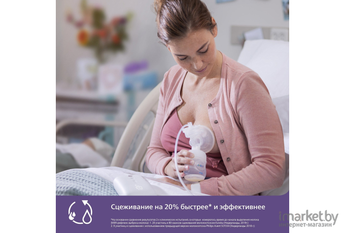 Молокоотсос электронный Philips AVENT Premium Plus Natural Motion белый (SCF392/11)