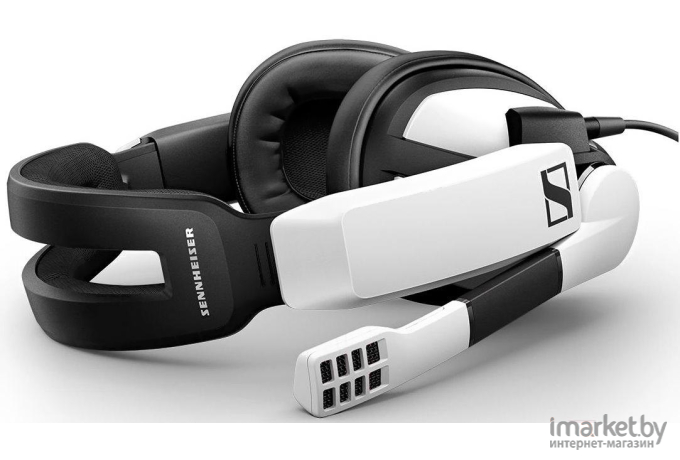 Наушники с микрофоном Sennheiser GSP 301 черный/белый (507202)