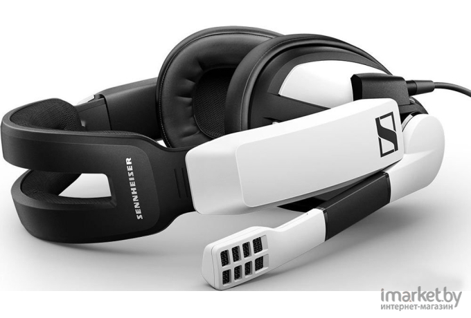 Наушники с микрофоном Sennheiser GSP 301 черный/белый (507202)