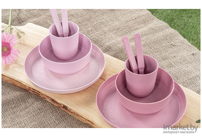 Набор столовых приборов Reer Growing (2 вилки, 2 ложки) розовый (22104)