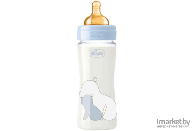 Бутылочка CHICCO Nursery Original Touch Glass Boy, 0 мес.+, 240 мл стеклянная с латексной соской (00027720200000)