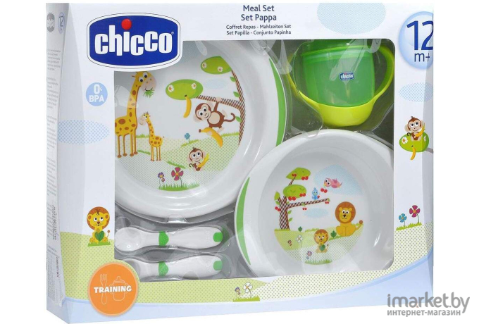 Набор детской посуды CHICCO Nursery голубой (00016201200000)