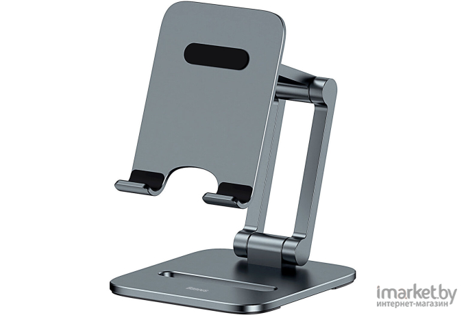 Подставка для смартфона Baseus Desktop Biaxial Foldable Metal Stand Grey (LUSZ000013)