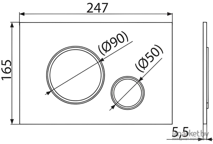 Клавиша и панель смыва Alcaplast белый M770