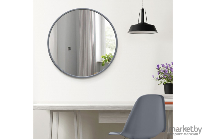 Зеркало в раме Алмаз-Люкс MF-008 D600мм серый матовый