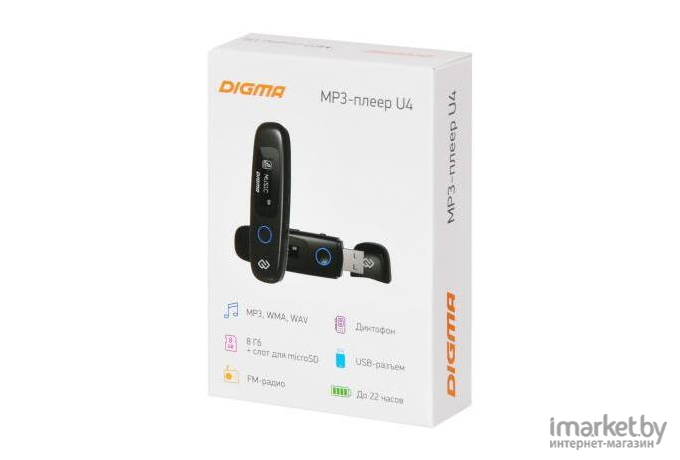 MP3-плеер Digma U4 черный