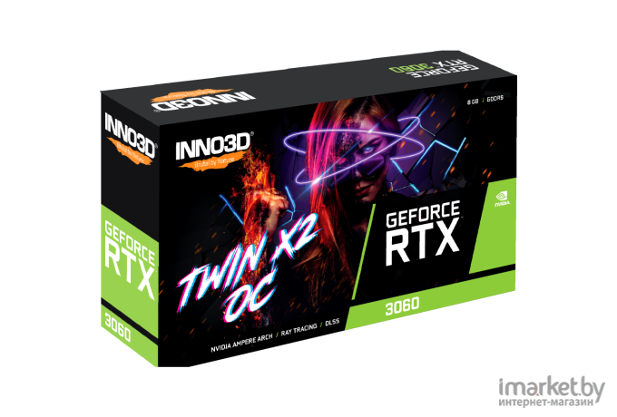 Видеокарта Inno3D GeForce RTX 3060 8GB Twin X2 (N30602-08D6X-11902130)
