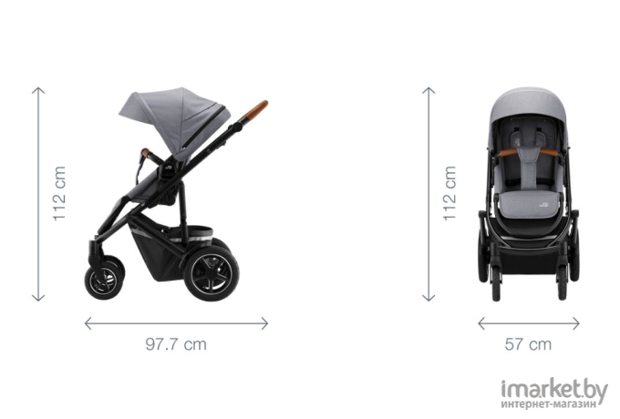 Детская коляска Britax Romer SMILE III 2 в 1 БАНДЛ Frost Grey (SM20987 - БАНДЛ)