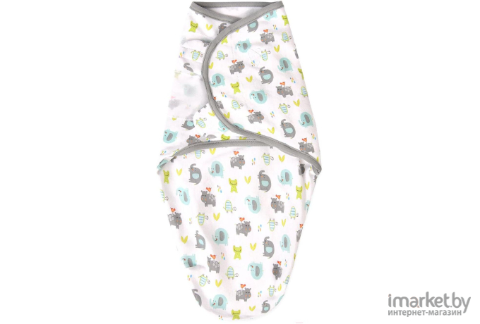 Конверт детский Summer Infant Swaddleme S/M слоники/бегемотики/лягушки (59806)