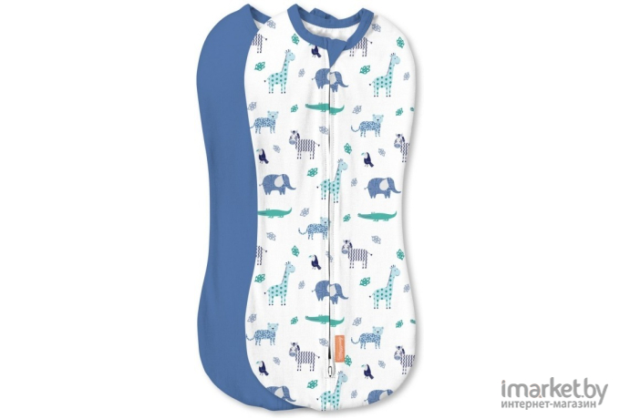 Конверт детский Summer Infant Swaddlepod на молнии 2 шт сафари/синий (59133)