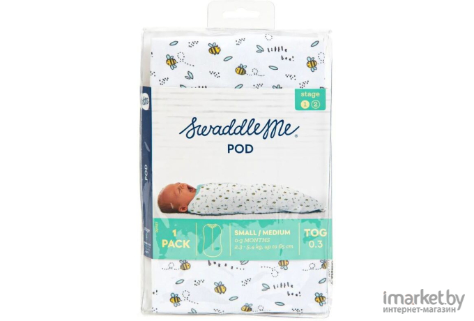 Конверт детский Summer Infant Swaddlepod S на молнии пчелки (58986)