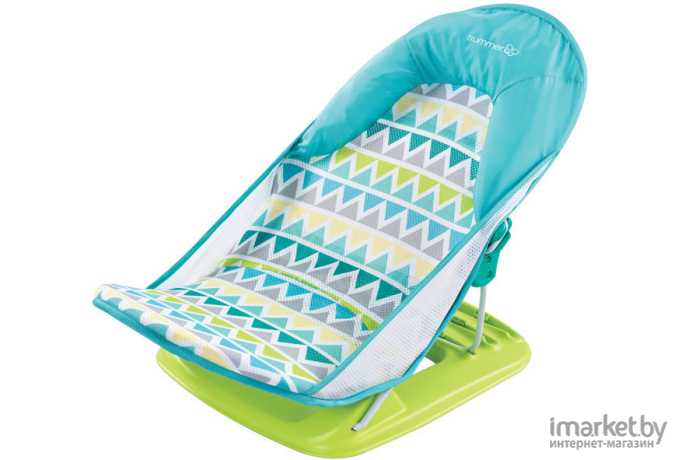 Лежак для купания Summer Infant Deluxe Baby Bather круги/серый/голубой (09760A)