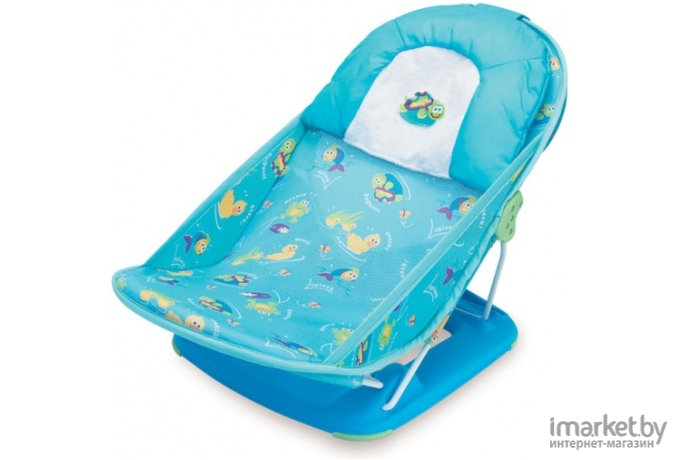 Лежак для купания Summer Infant Deluxe Baby Bather круги/серый/голубой (09760A)