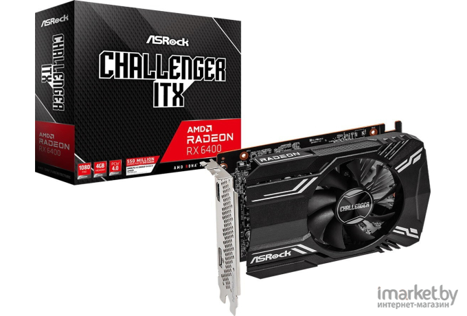 Видеокарта ASRock Radeon RX 6400 Challenger ITX 4GB (RX6400 CLI 4G)