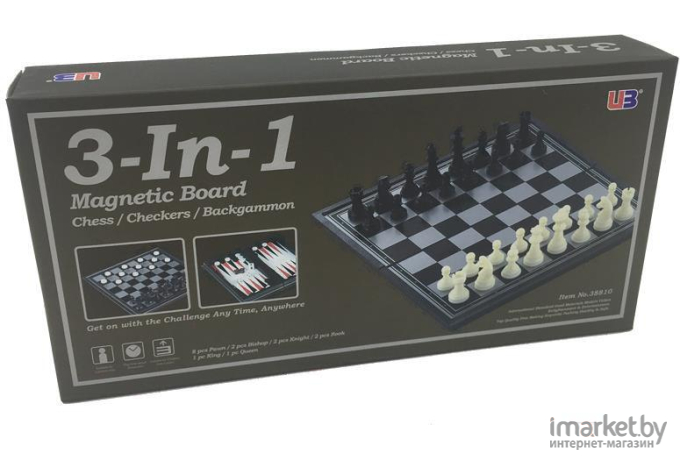 Настольная игра 3в1 шахматы, шашки, нарды (38810)