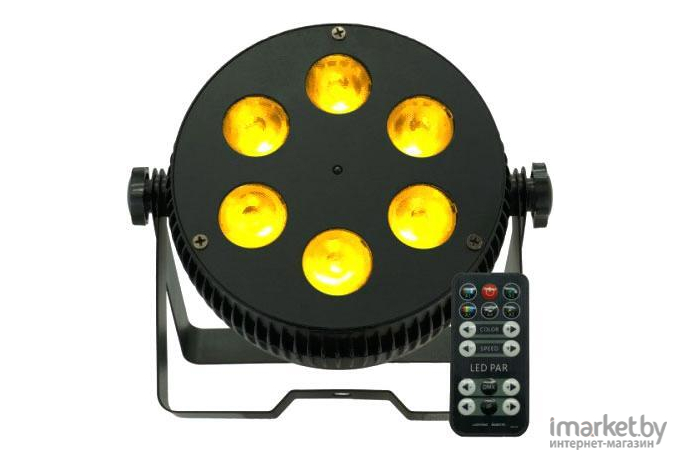Световой прибор Golden PL036R 6*10W RGBWA+UV 6 in 1 LED + пульт