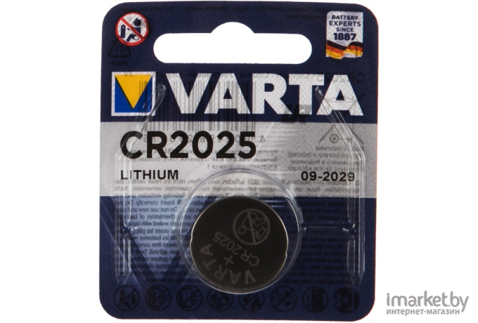 Батарейка VARTA Professional Electronics LITHIUM CR2025 3V 1BP (6025101401)