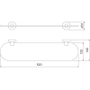 Полка для ванной Iddis Sena (SENSSG0i44)