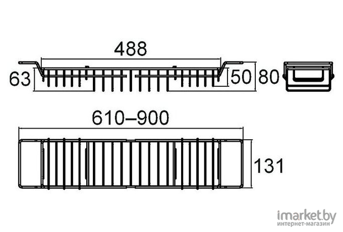 Полка для ванной Milardo 102W000M44