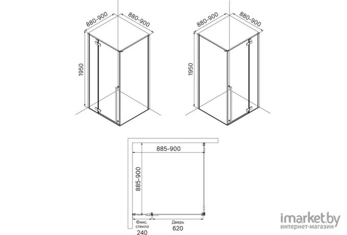 Душевое ограждение Iddis Slide (SLI6BS0i23)