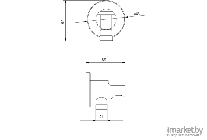 Подключение для душевого шланга Iddis 003BL01i62