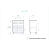 Тумба под умывальник Vigo Plaza 700-2-0 2 (tn.PLA.FOS.70.2D)