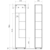 Шкаф-пенал Vigo Geometry 450 (pn.GEO.45)