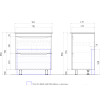 Тумба под умывальник Vigo Grani 750-0-2 (tn.GRI.OSK.75.2Y)
