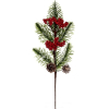 Рождественская ветка Серпантин Волшебница 31 см зеленый/красный (201-0989)