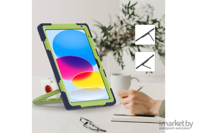 Чехол для планшета Tech-Protect X-Armor для iPad 10.9 2022 Navy/Lime