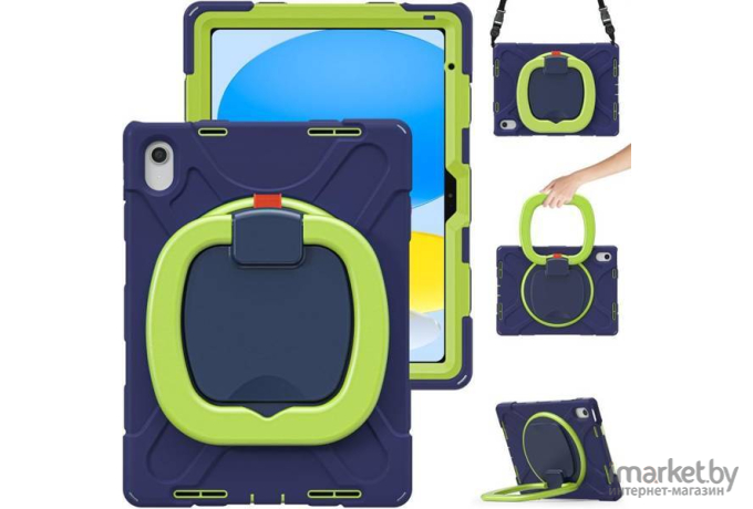 Чехол для планшета Tech-Protect X-Armor для iPad 10.9 2022 Navy/Lime