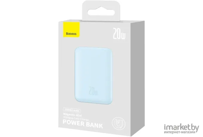 Внешний аккумулятор Baseus PPCX030003 Magnetic Mini Wireless Fast Charge Power Bank 10000mAh 20W Blue