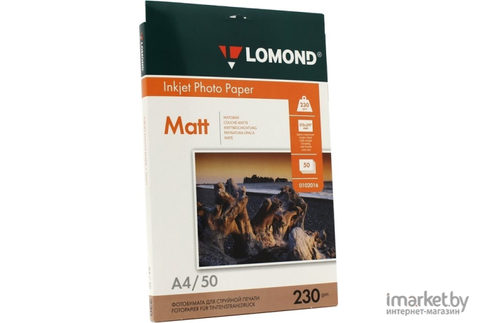 Фотобумага Lomond 230 г/м2 А4 односторонняя матовая 50 л. (102016)