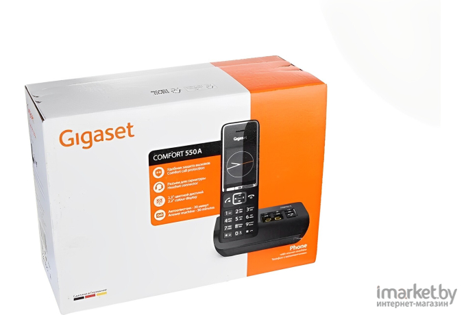 Радиотелефон Gigaset Comfort 550A RUS черный (S30852-H3021-S304)