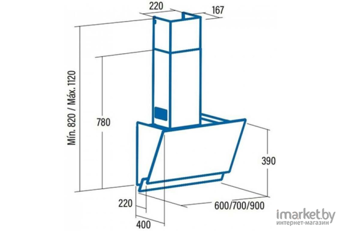 Вытяжка Cata JUNO 900 XGWH (02059005)