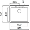 Кухонная мойка Elleci Quadra 105 Undermount G62 Bianco Antico (LGQ10562BSO)