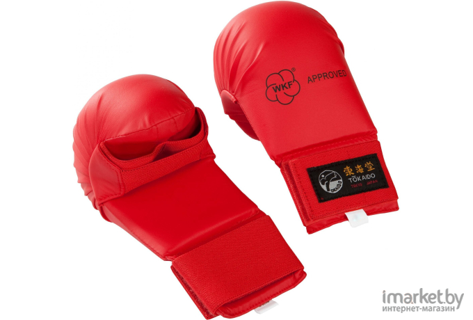 Перчатки для единоборств Tokaido Karate mitts without thumb M красный (TOK-KM-01-WKF PK-3)