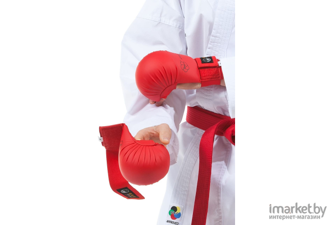 Перчатки для единоборств Tokaido Karate mitts without thumb M красный (TOK-KM-01-WKF PK-3)