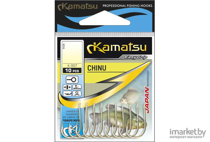 Набор крючков рыболовных KAMATSU Chinu Bln №10 10шт (510700310)
