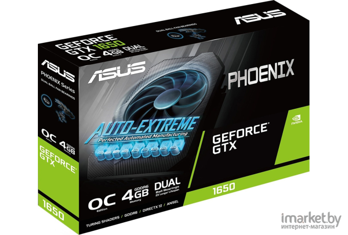 Видеокарта ASUS Phoenix GeForce GTX 1650 OC 4GB GDDR6 V2 PH-GTX1650-O4GD6-P-V2 (90YV0GX0-M0NA00)