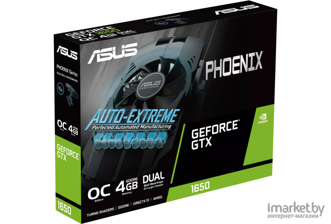 Видеокарта ASUS Phoenix GeForce GTX 1650 OC 4GB GDDR6 V2 PH-GTX1650-O4GD6-P-V2 (90YV0GX0-M0NA00)