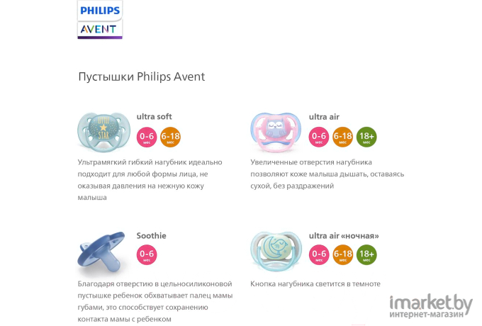 Пустышка силиконовая Philips AVENT Ultra Air Кот/Коала 2 шт. (SCF085/18)